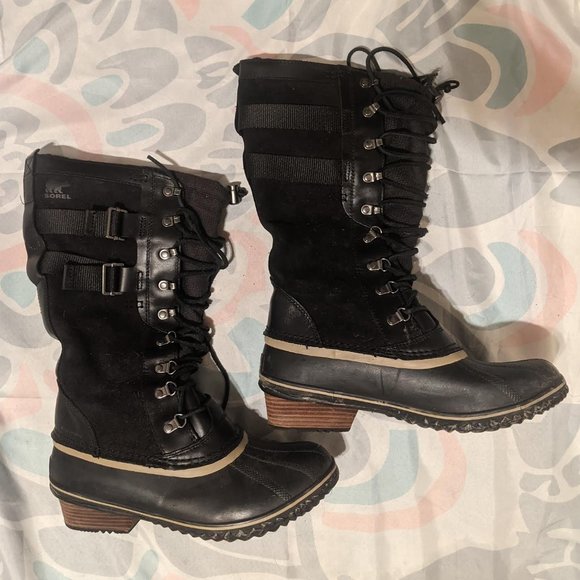 Sorel Shoes | Sorel Conquest Carly II Waterproof Snowboots | Color: Black/Gray | Size: 10.5 | Lolarbnski's Closet